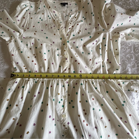 Talbots Poplin Shirtdress - Blissful Floral Size 16 - Picture 15 of 16